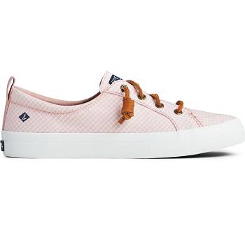 Sperry Crest Vibe Mini Check Ruzove - Damske Tenisky